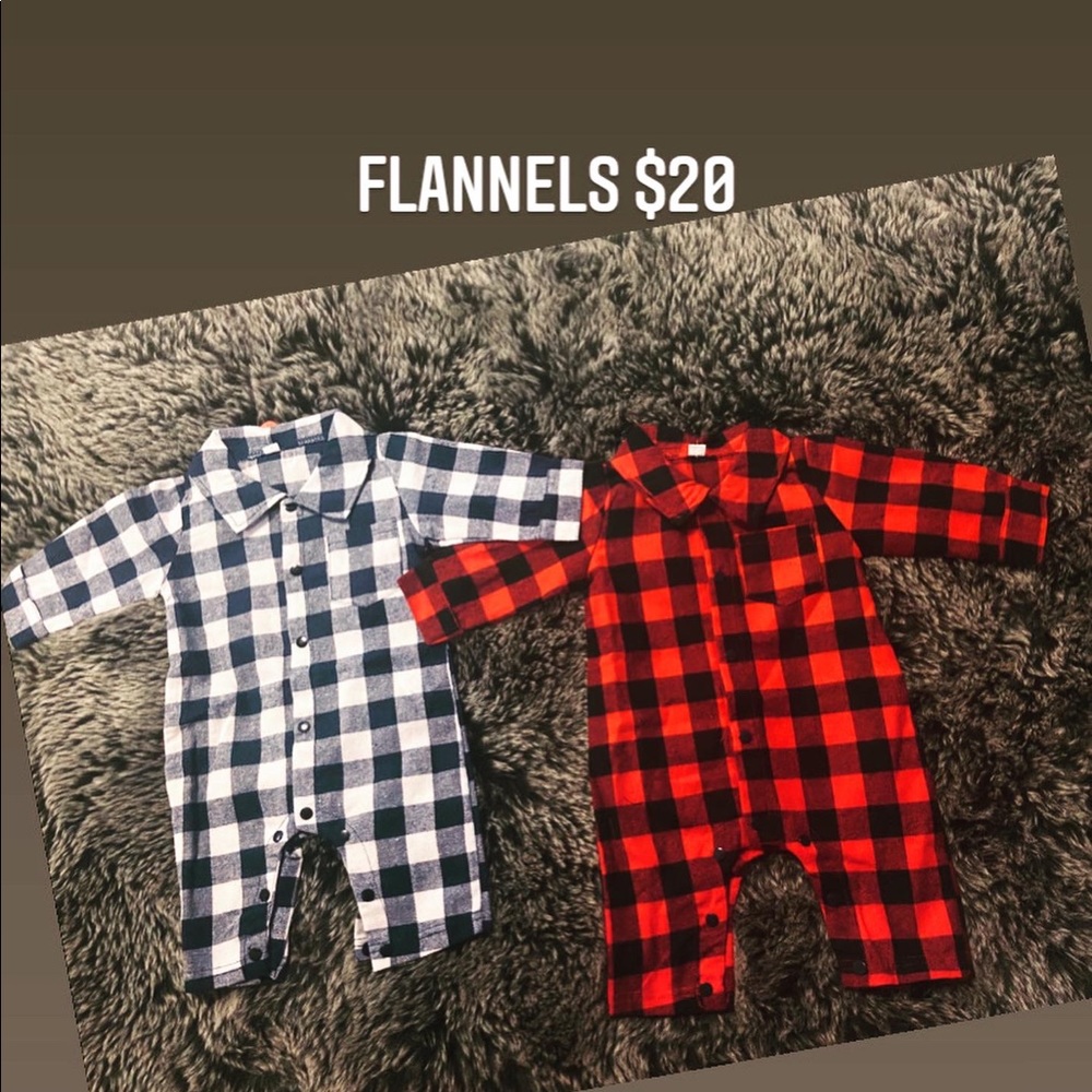 Newborn flannel onesie
